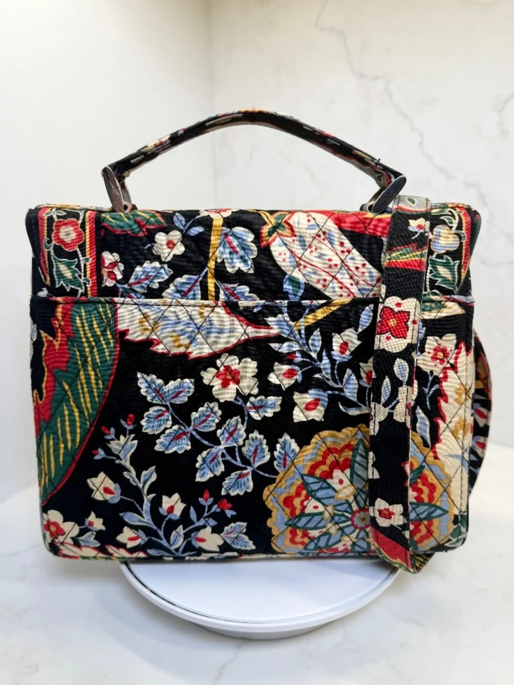 Vera Bradley Versailles Julia Crossbody Bag with Turnlock Closure